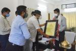 Sjt Ranjeet Kumar Dass, Honble Minister,P&RD, felicited by SAEA  at HQ