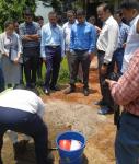 Practical session on Compressed Stabilised Earth Block Making 