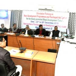 Orientation Training Programme on Rural Development Programmes and Panchayati Raj System