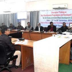 "Orientation training on rural development programmes and panchayati raj system"at SIPRD, HQ.