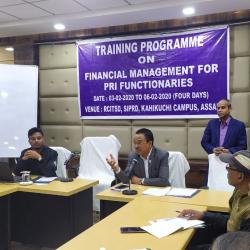 Training programme on "Financial Management for PRI Functionaries"