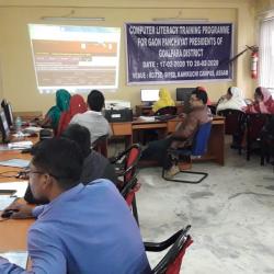 training on Computer Literacy programme for GP Presidents of Goalpara district 