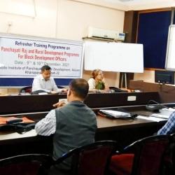 Refresher Training Programme on Panchayati Raj and Rural Development Programmes for Block Development Officers